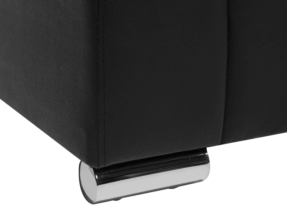 Saldo Beliani: Set Divano Componibile in Pelle Nera Elegante per 6 Posti - Collezione Helsinki