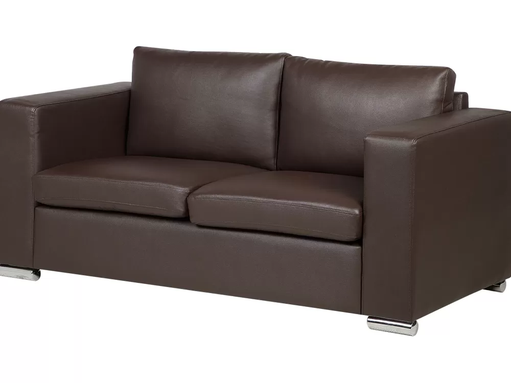 Beliani Divano in Pelle Marrone 6 Posti - Set Modulare Elegante per Soggiorno Moderno, Consegna Helsinki