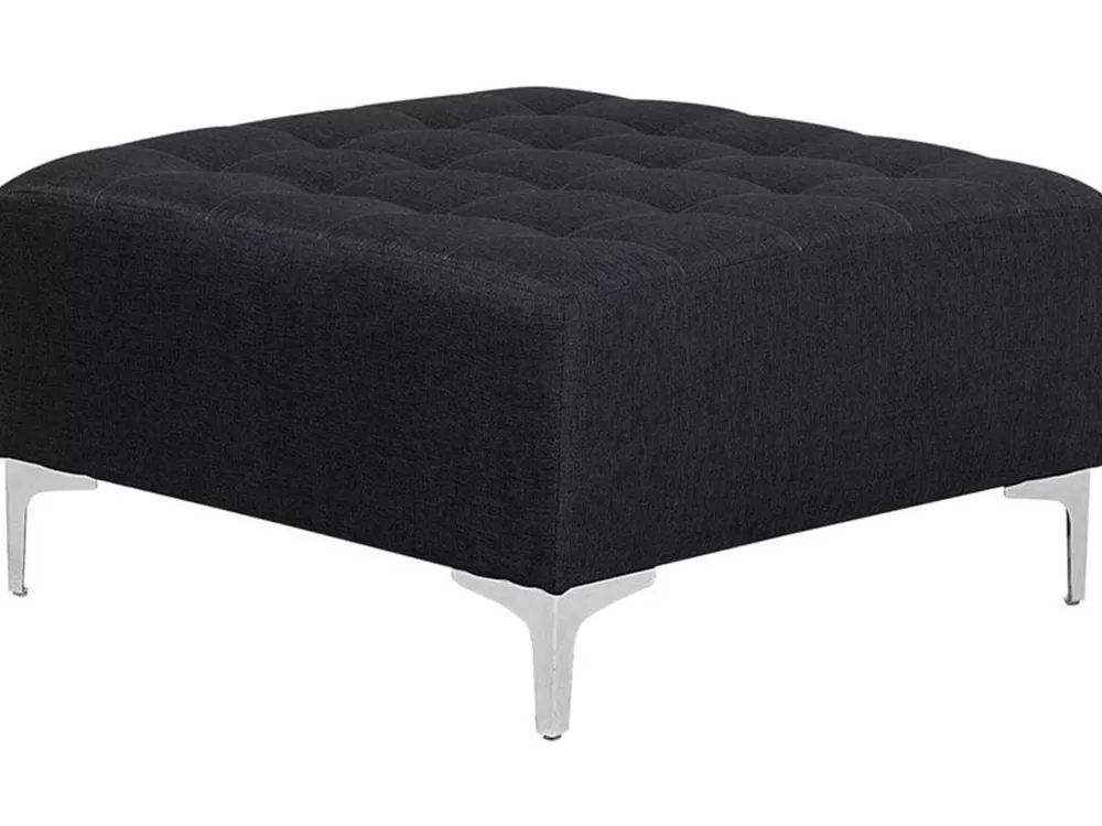 Divano Letto Angolare Beliani a 6 Posti con Rivestimento in Tessuto Rahi - Design Moderno in Grigio Grafite, Modello Aberdeen