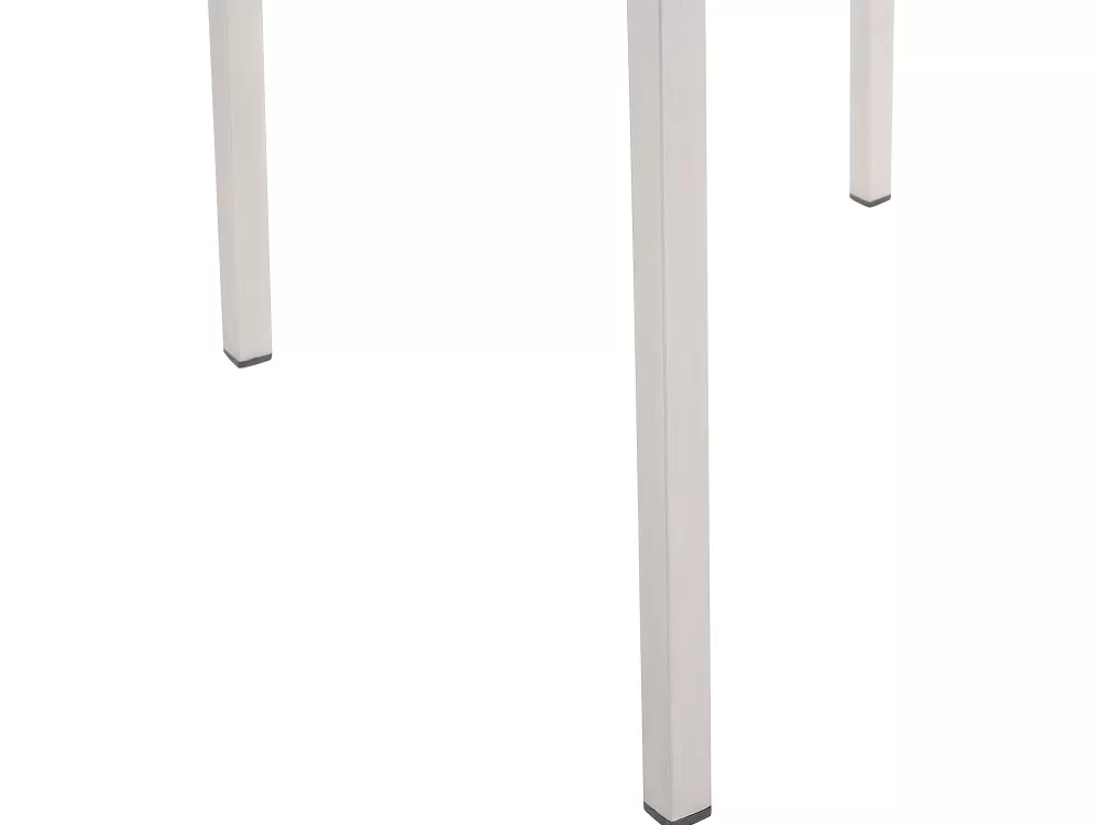 Set da Pranzo Elegante per 6 Persone con Piano in Granito e Sedie in Tessuto - Combinazione Nero e Bianco | Collezione Grosseto in Offerta Speciale