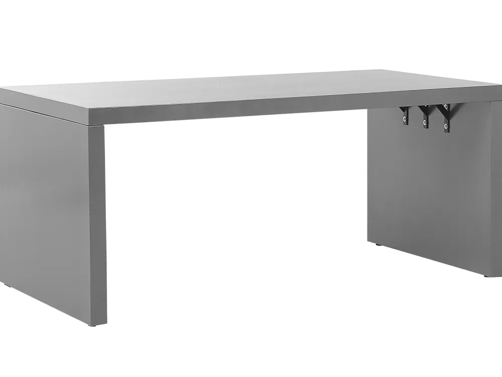 Offerta Lampo: Set da Esterno Taranto per 6 Persone in Rattan Sintetico Grigio a Forma U - Consegna Rapida Beliani
