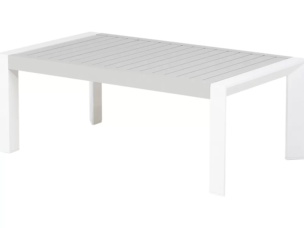 Beliani: Set Sofà da Esterno Elegante 6 Posti in Alluminio - Bianco/Grigio Castella, Soluzione Pratica per Giardino