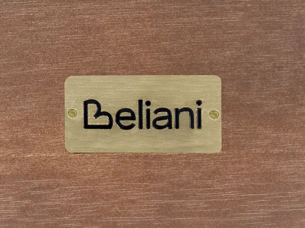 Beliani - Set Divano da Esterno 7 Posti in Legno di Acacia Scuro con Cuscini Pataja, Certificato per Durabilità e Comodità - Soluzione Elegante per Giardini e Terrazzi