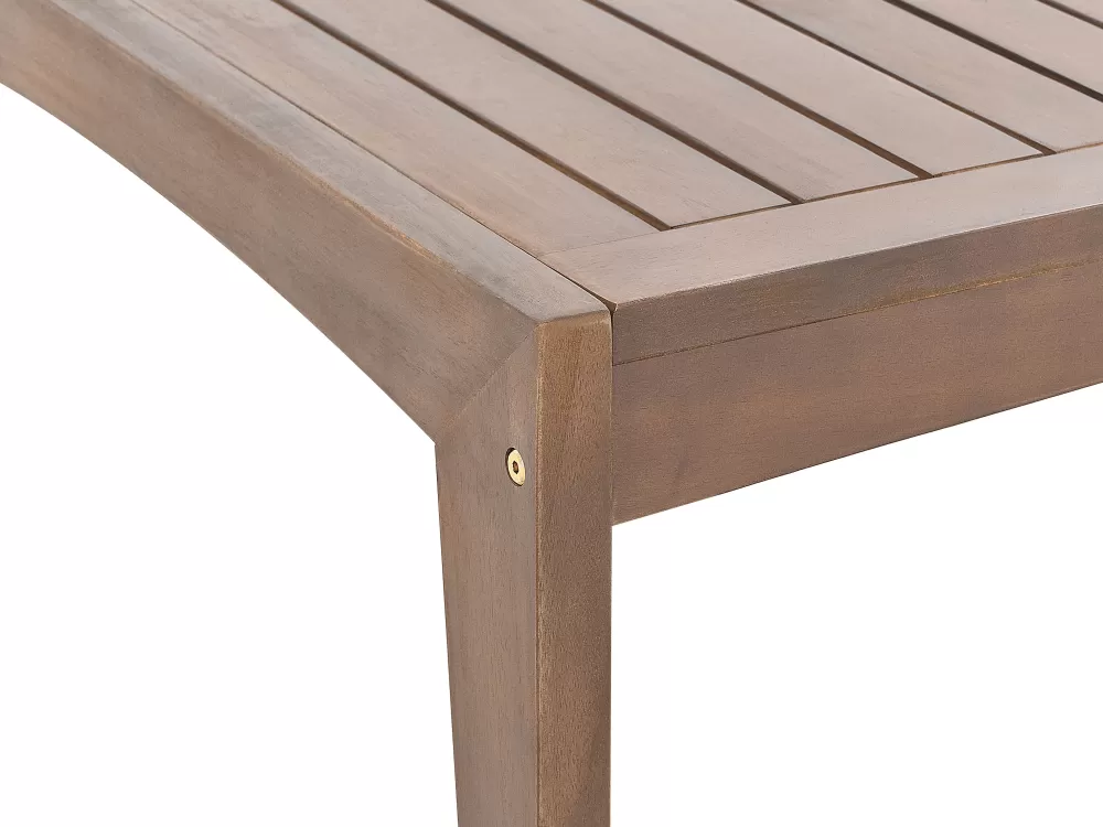 Beliani - Set Divano da Esterno 7 Posti in Legno di Acacia Scuro con Cuscini Pataja, Certificato per Durabilità e Comodità - Soluzione Elegante per Giardini e Terrazzi