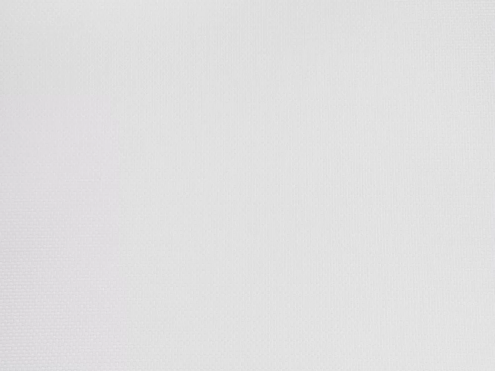 Beliani Set da Esterno Elegante con Tavolo in Vetro e Sedie in Tessuto - 8 Posti, 3 Elementi, Bianco - Collezione Grosseto