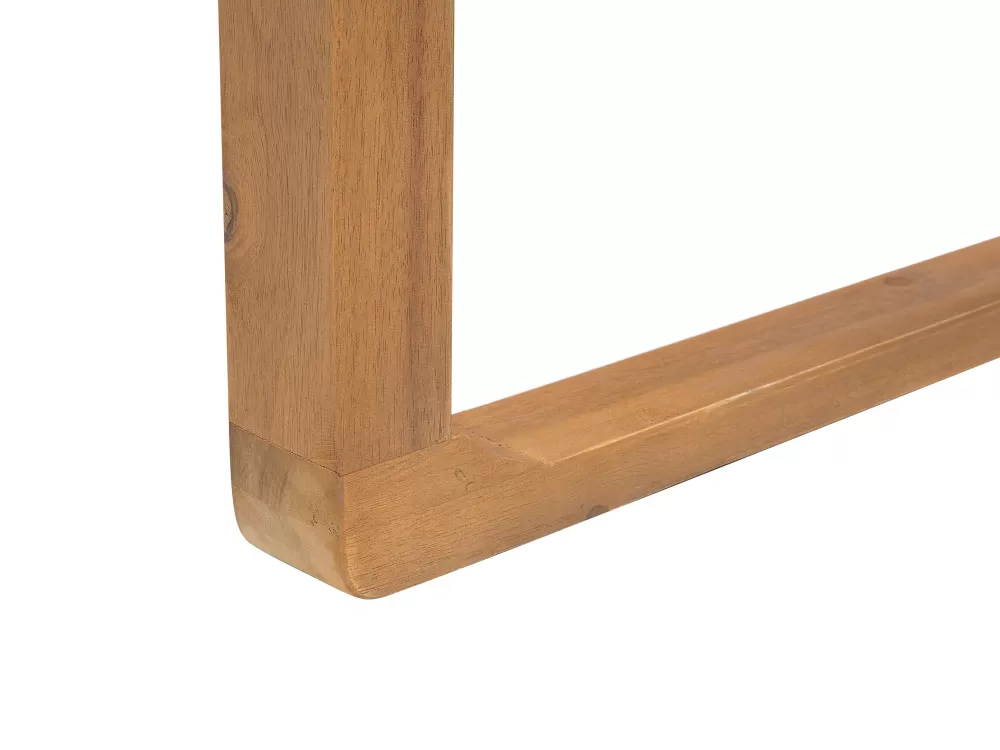 Beliani Set da Esterno Elegante in Legno di Frassino Chiaro con Rivestimento Grigio Sassari - Tavolino per 8 Persone, Ideale per Giardino