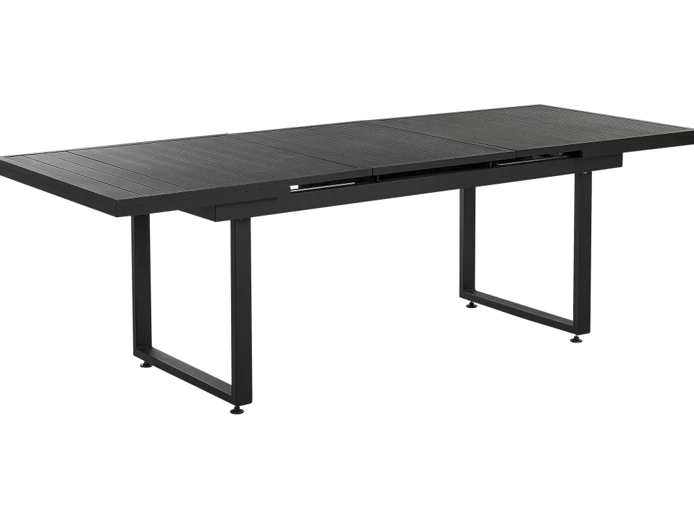 Set da Giardino in Alluminio 8 Posti - Nero Antracite/Grigio Scuro con Design Valcanetto/Busseto | Beliani Offerta Estiva