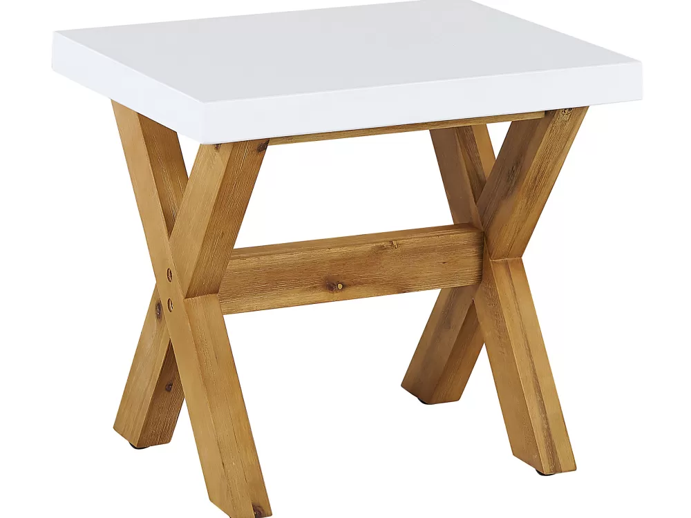 Set da Esterno Completo per 8 Persone con Sedie e Cuscini in Ecopelle Bianca - Sconti Fine Stock Olbia