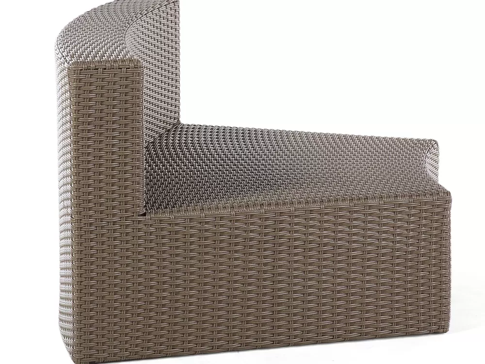 Saldi Beliani: Componibile da Esterno in Polirattan Marrone per 9 Persone - Linea Severo