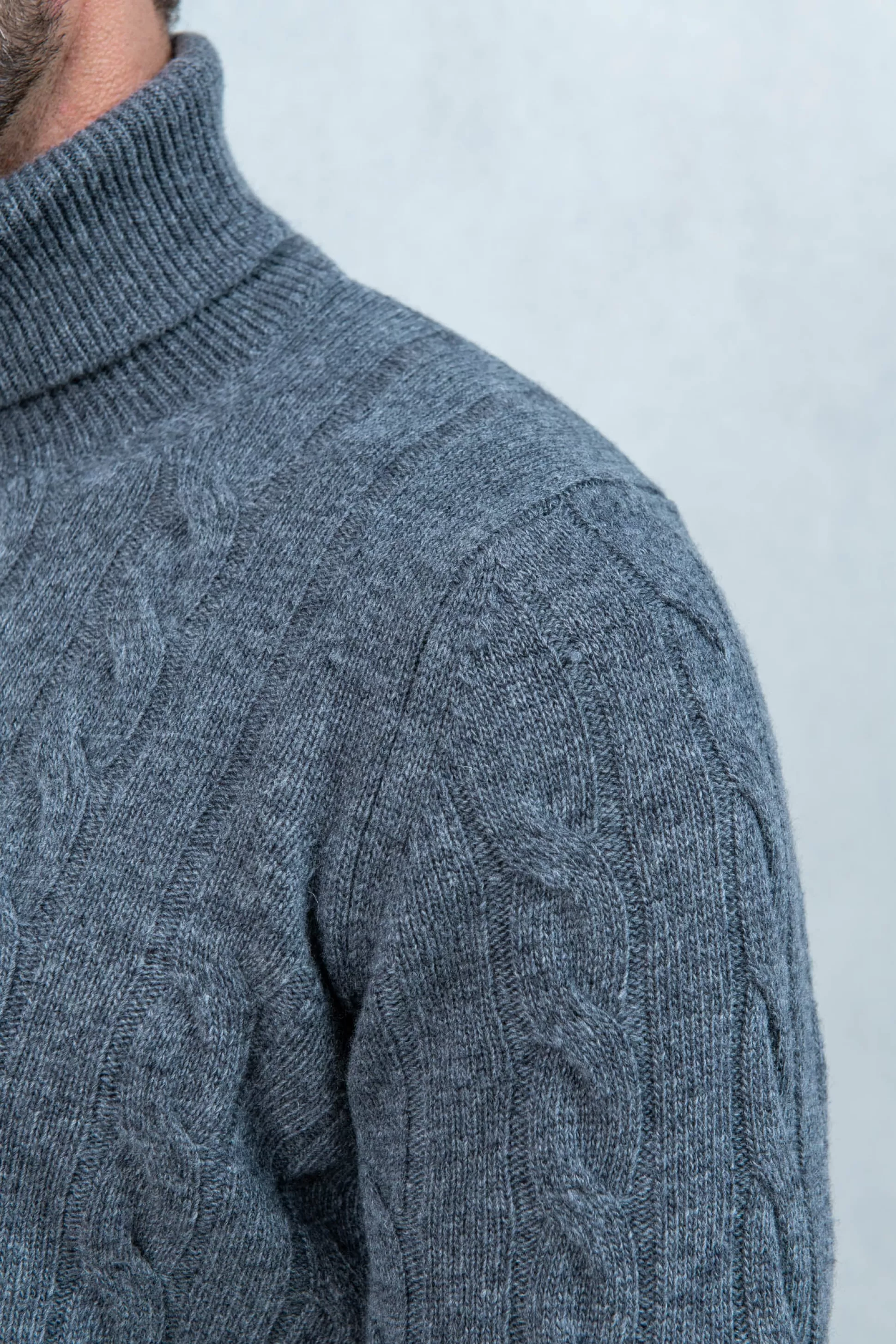 Maglia Alta Dolcevita Antracite - Lusso Artigianale Italiano | Collezione Autunno Pini Parma