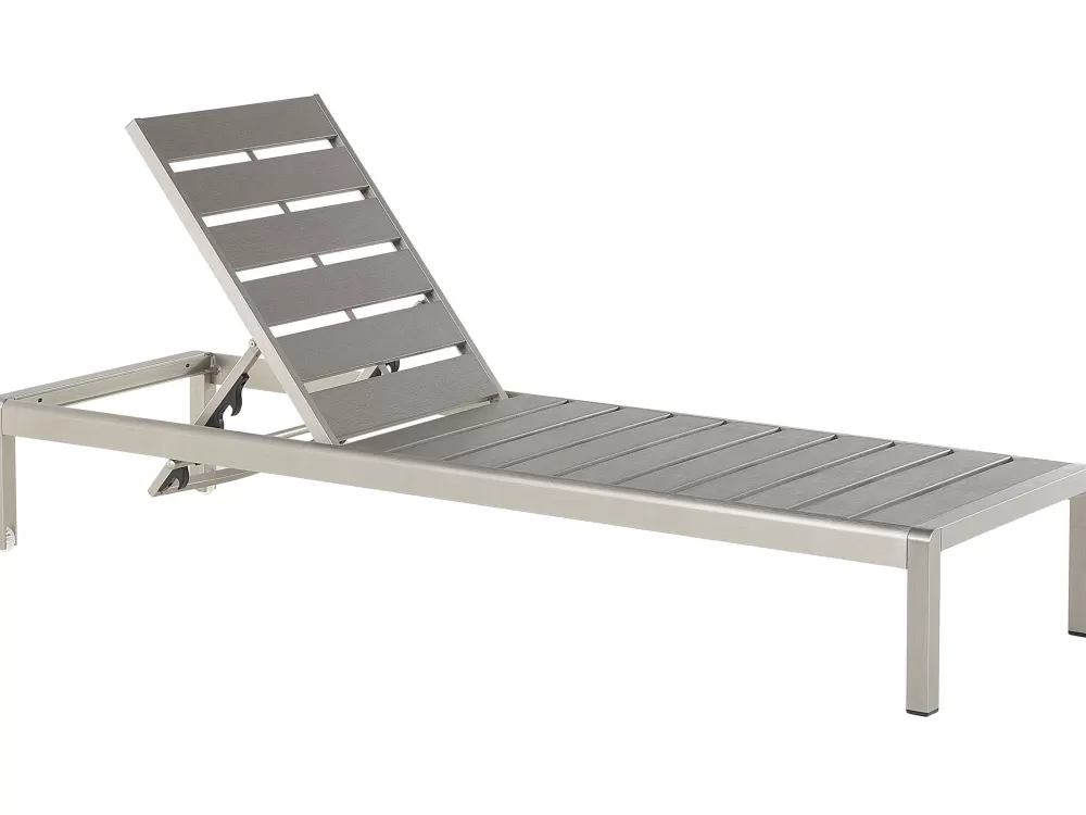 Sedia Relax da Giardino in Alluminio Antracite - Design Moderno Beliani con Cuscini Ergonomici