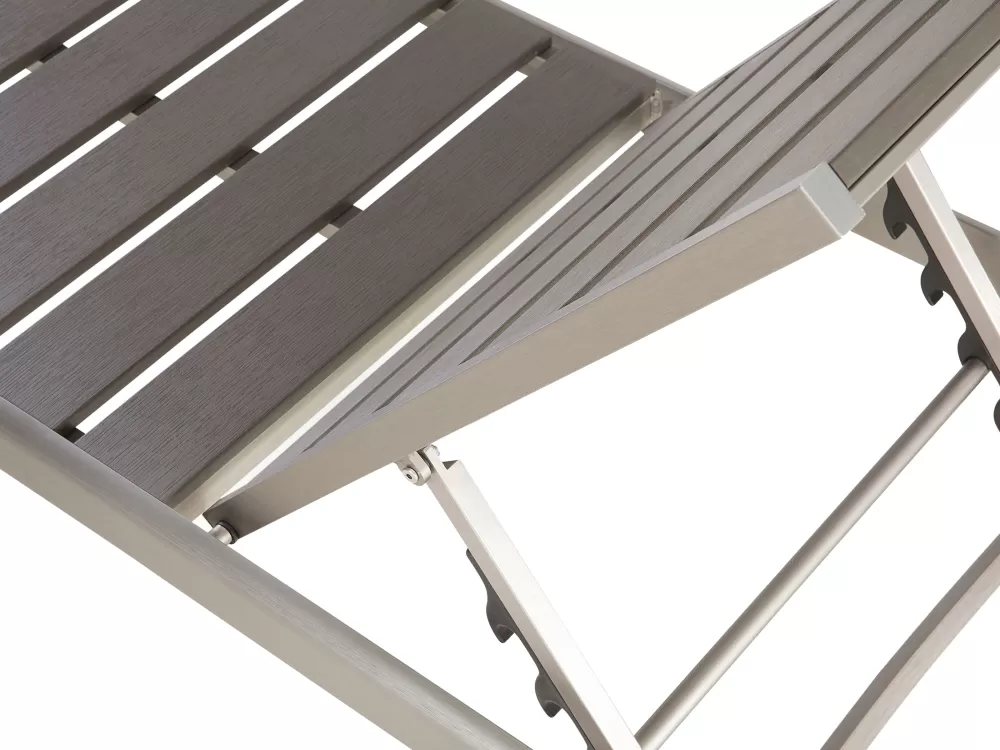 Sedia Relax da Giardino in Alluminio Antracite - Design Moderno Beliani con Cuscini Ergonomici
