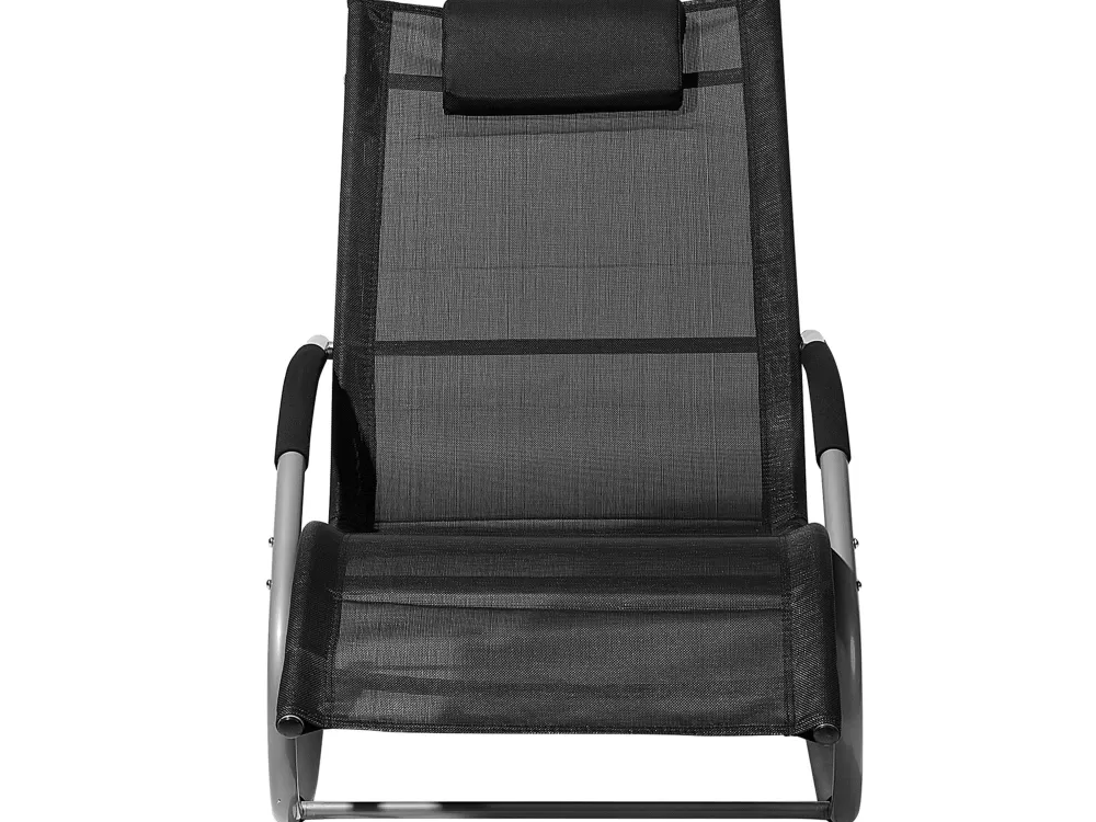 Offerta Imperdibile: Sedia Relax Oscillante in Acciaio con Design Moderno, Nero Opaco - Carano by Beliani