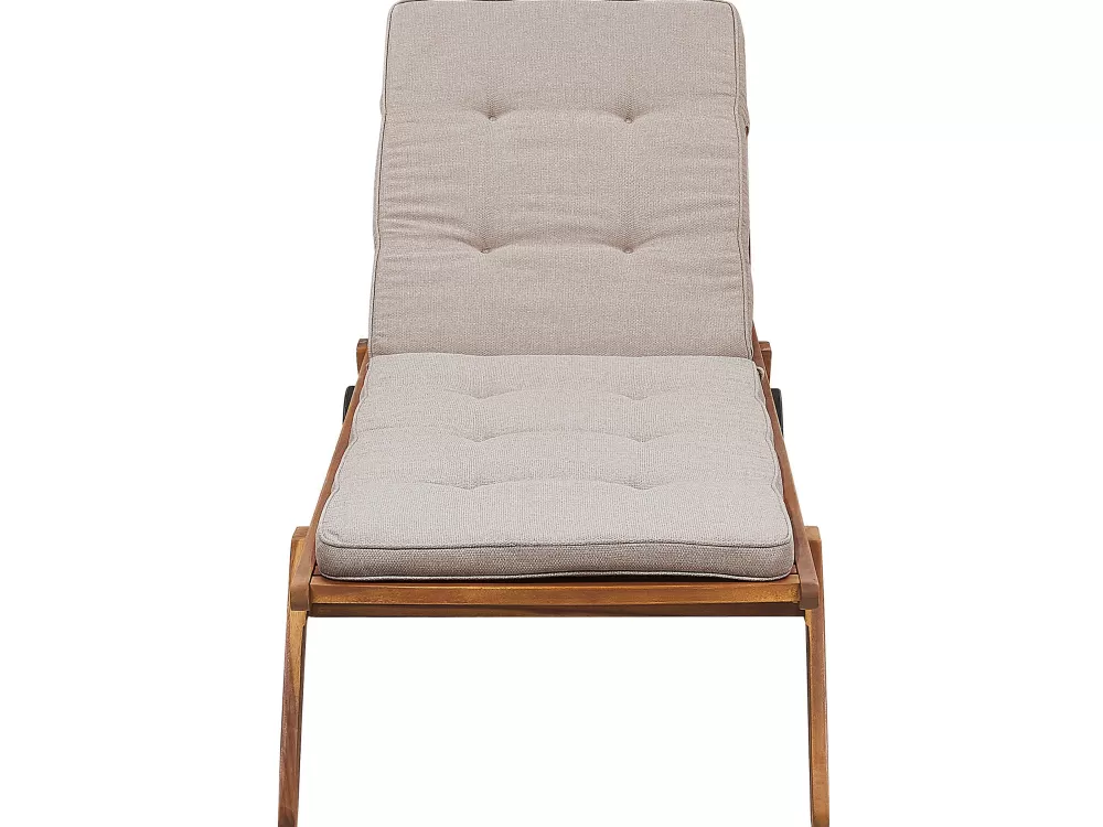 Cuscini Ergonomici per Lettini da Sole Beliani - Rivestimento in Tessuto Sabbia, Design Elegante Cesana per Relax Totale