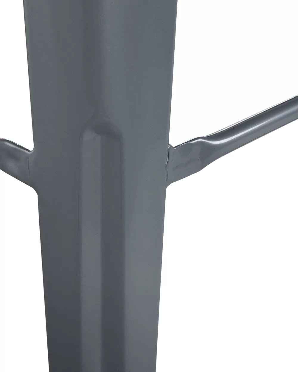 2 Sedie Alte per Bar in Acciaio Grigio - Set da 60 cm Beliani Cabrillo, Design Moderno per Interni ed Esterni