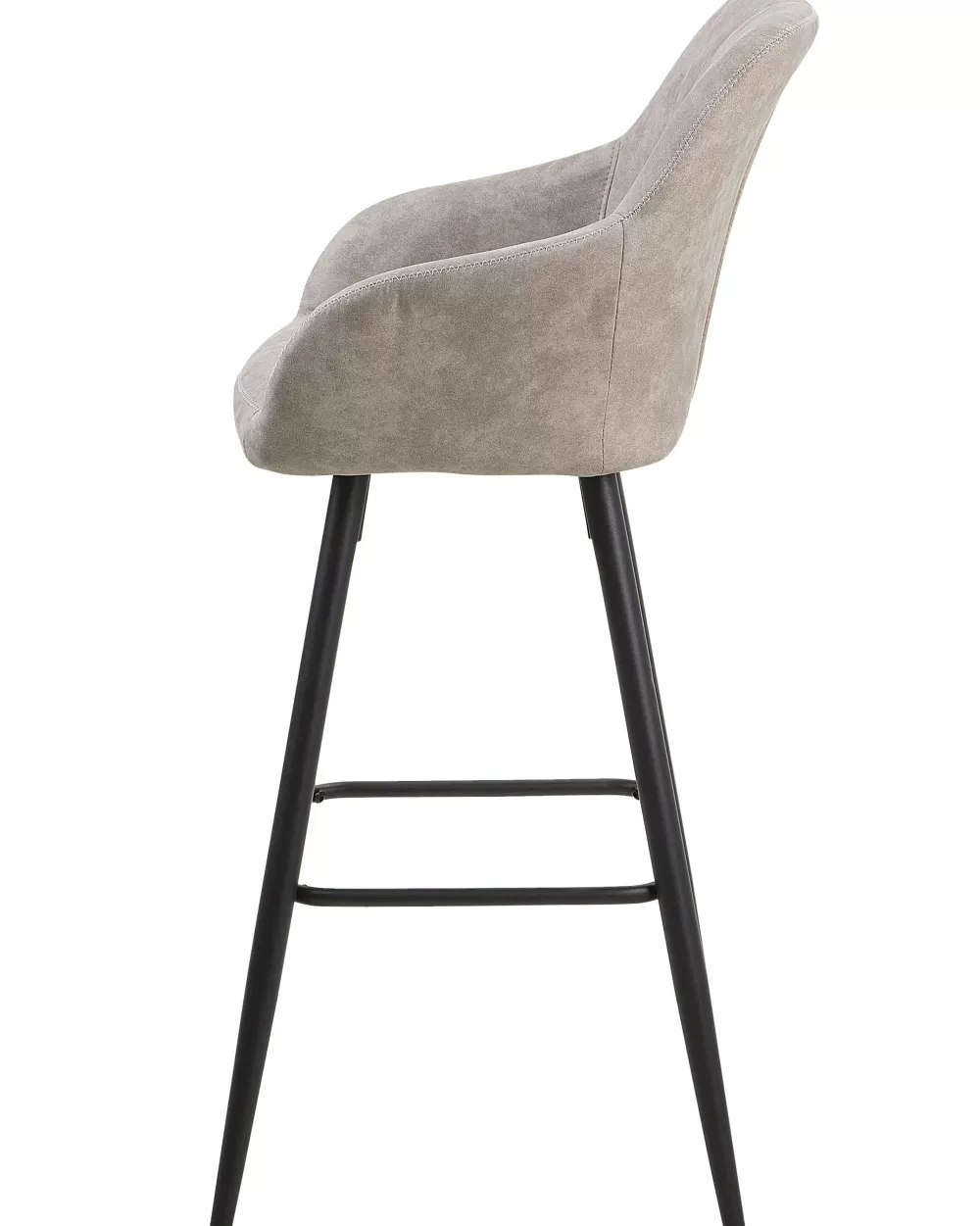 Coppia di 2 Sgabelli da Bar Eleganti in Tessuto Beige - Modello Darien by Beliani