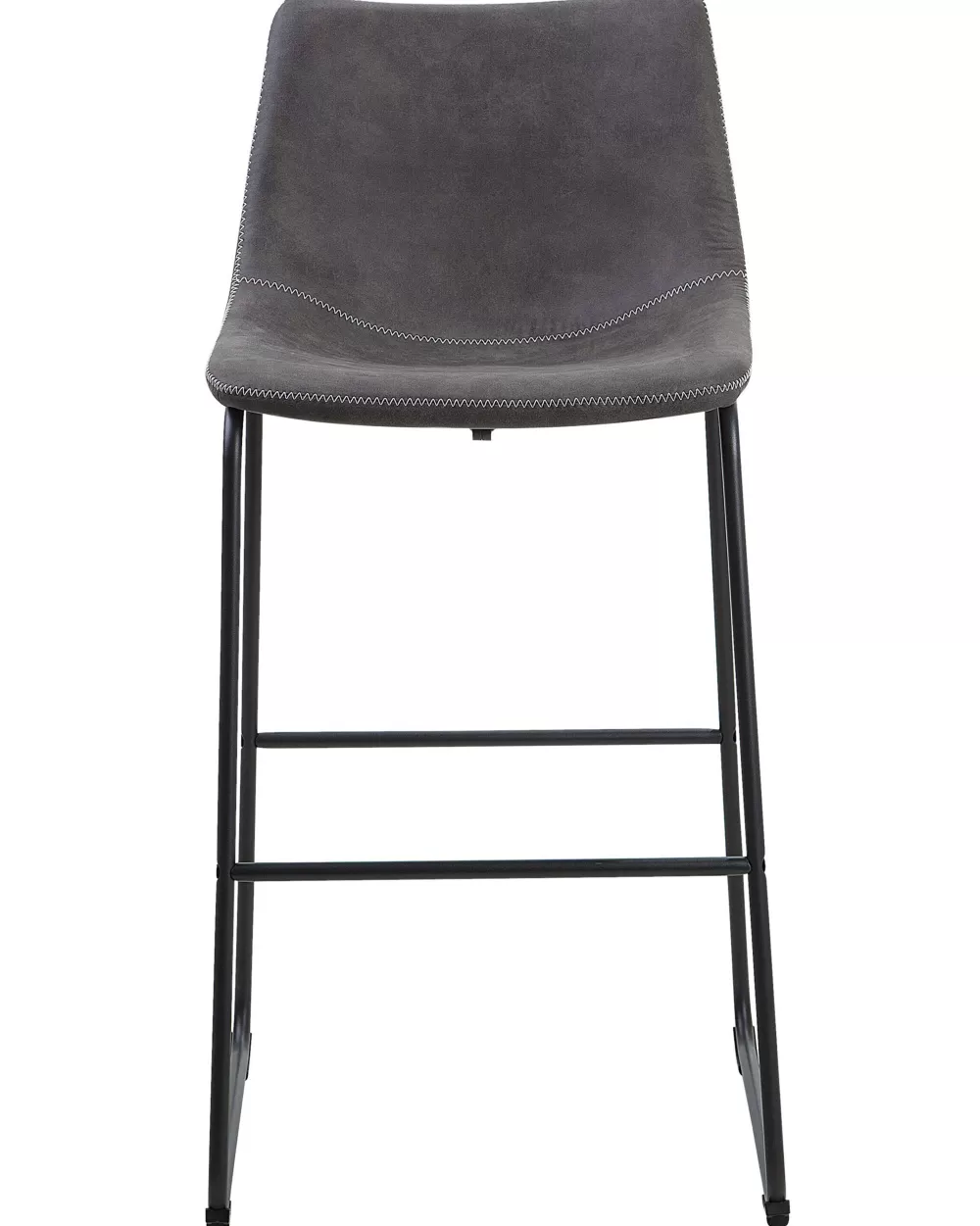 Beliani - Set di 2 Sedie da Bar Moderne in Tessuto Resistente, Grigio Antracite - Design Funzionale per Cucina o Sala Pranzo
