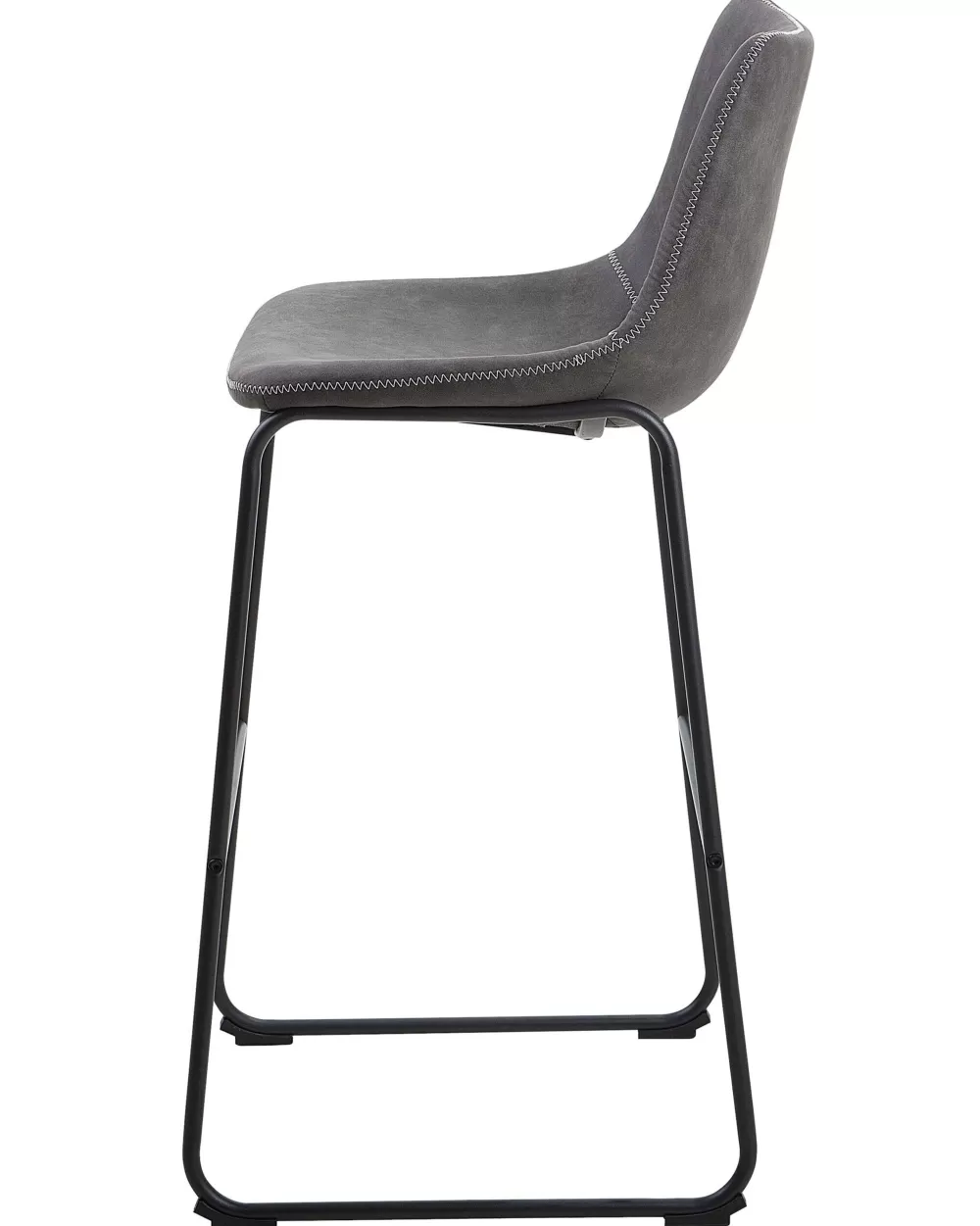 Beliani - Set di 2 Sedie da Bar Moderne in Tessuto Resistente, Grigio Antracite - Design Funzionale per Cucina o Sala Pranzo