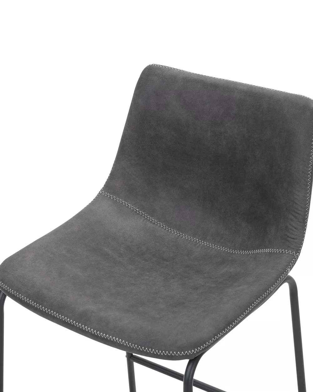 Beliani - Set di 2 Sedie da Bar Moderne in Tessuto Resistente, Grigio Antracite - Design Funzionale per Cucina o Sala Pranzo
