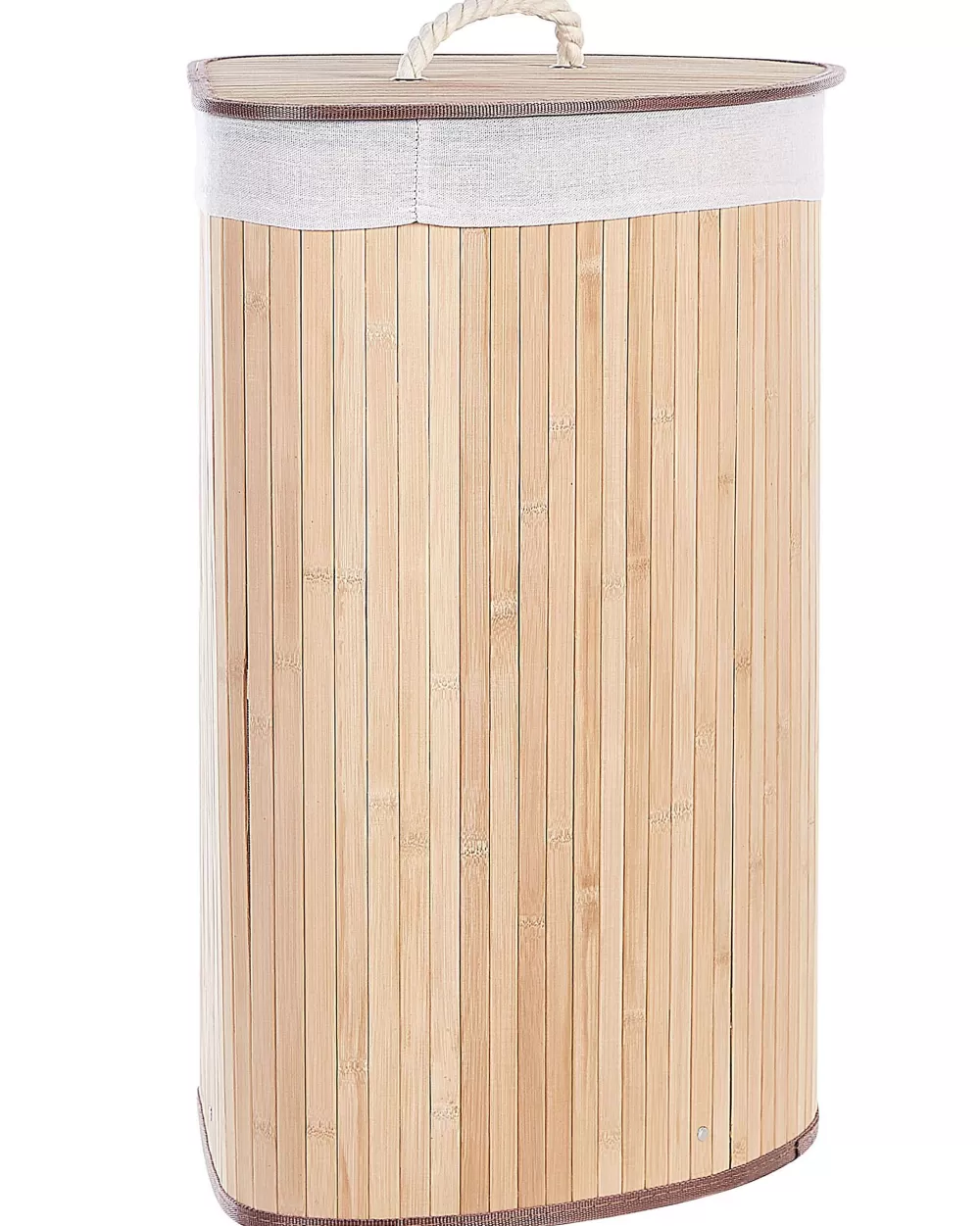Tappeto Elegante Beliani in Legno Chiaro Bambukori, Design Moderno 60x35 cm