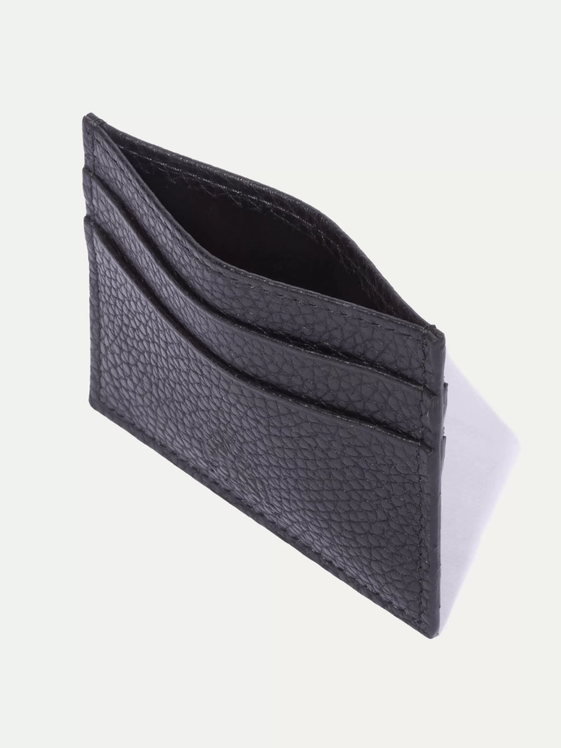 Portacarte in Pelle Nera Artigianale - Realizzato in Italia da Pini Parma, Elegante e Conveniente