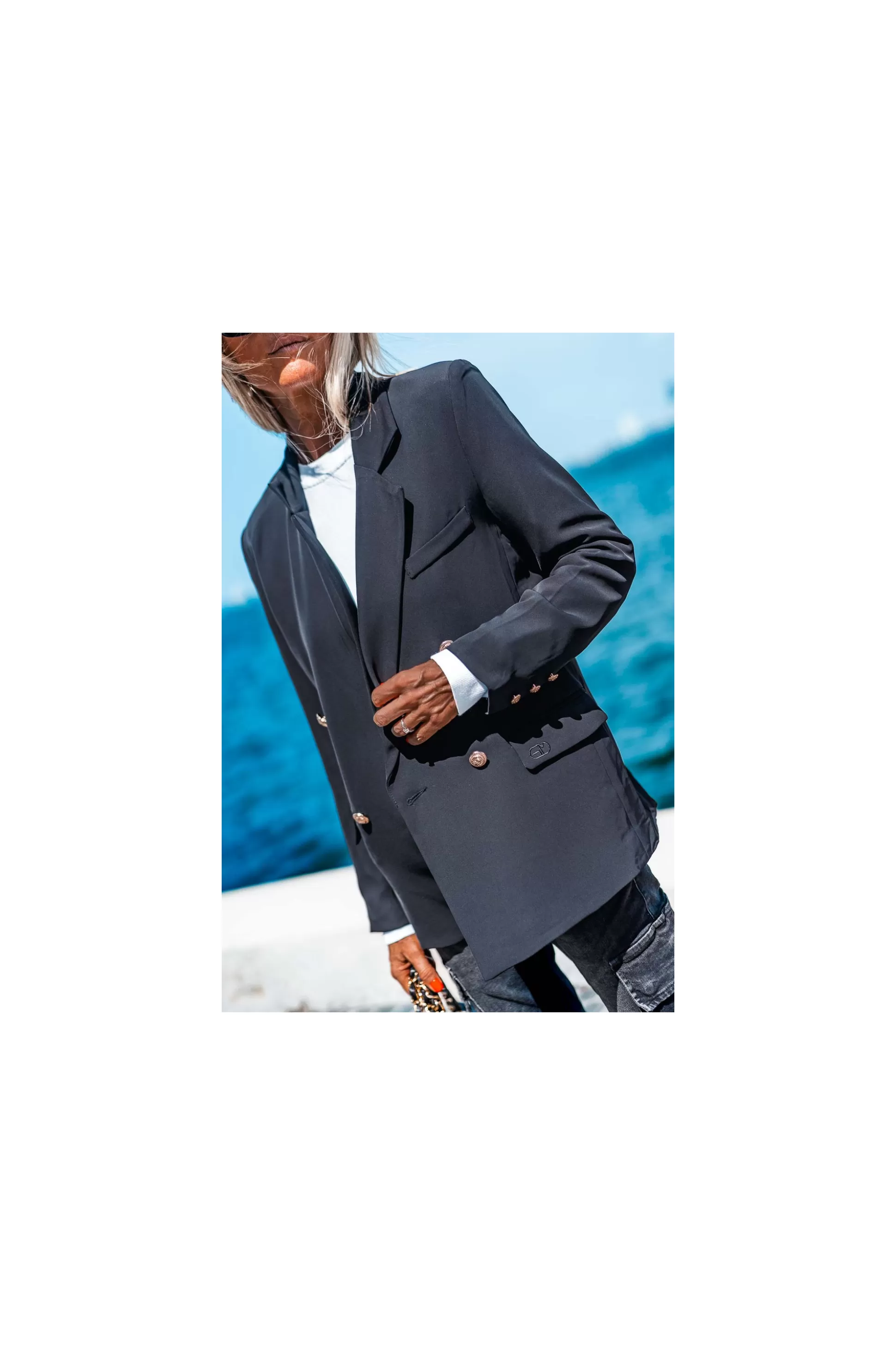 Giacca Elegante Kristy Noir - Cappotto Classico a Prezzo Vantaggioso per Look Raffinati