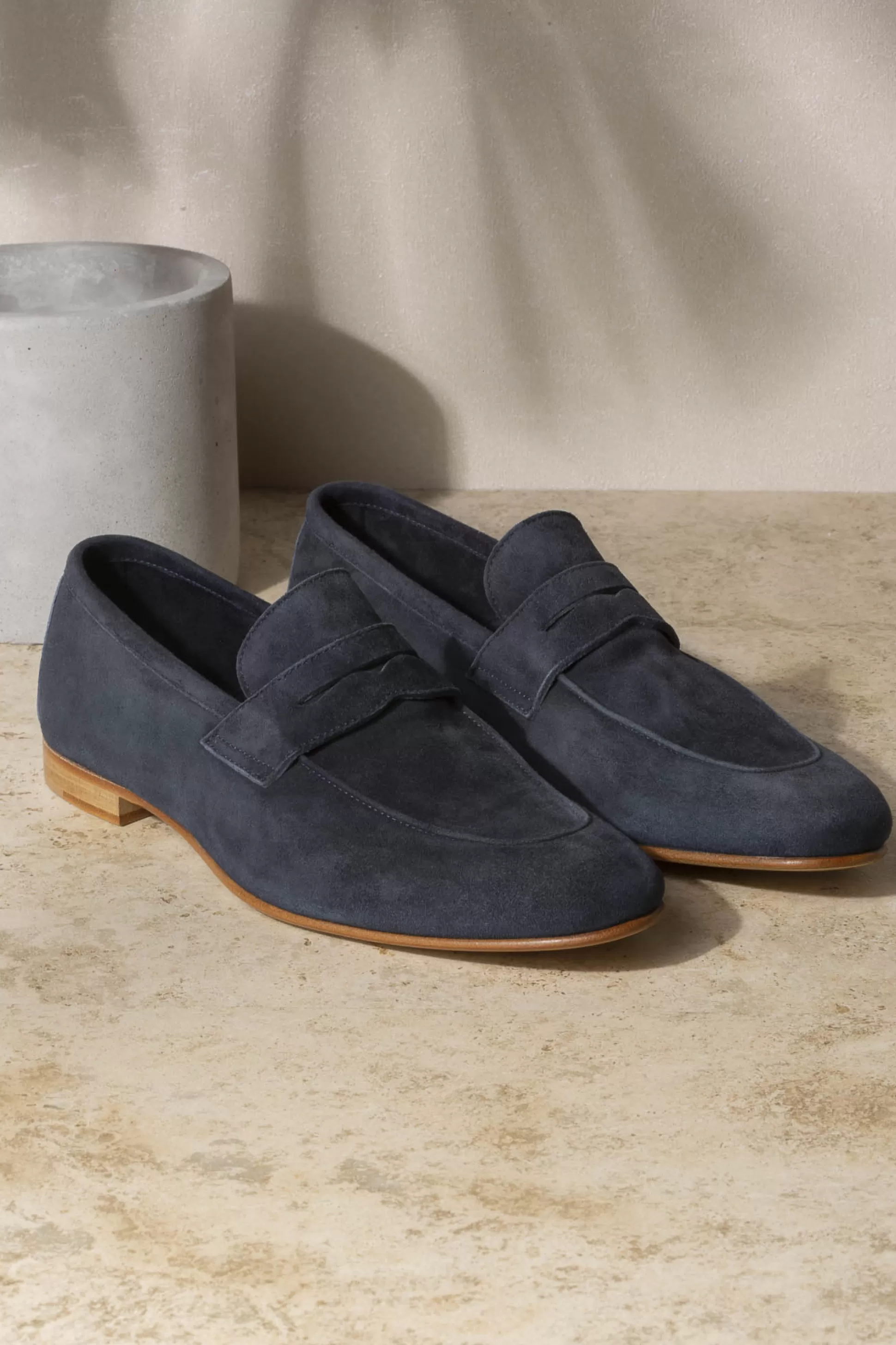 PENNY LOAFERS IN PELLE BLU MORBIDA - Edizione Scontata Pini Parma | SCONTI FINO AL -70% | Calzatura Artigianale Italiana