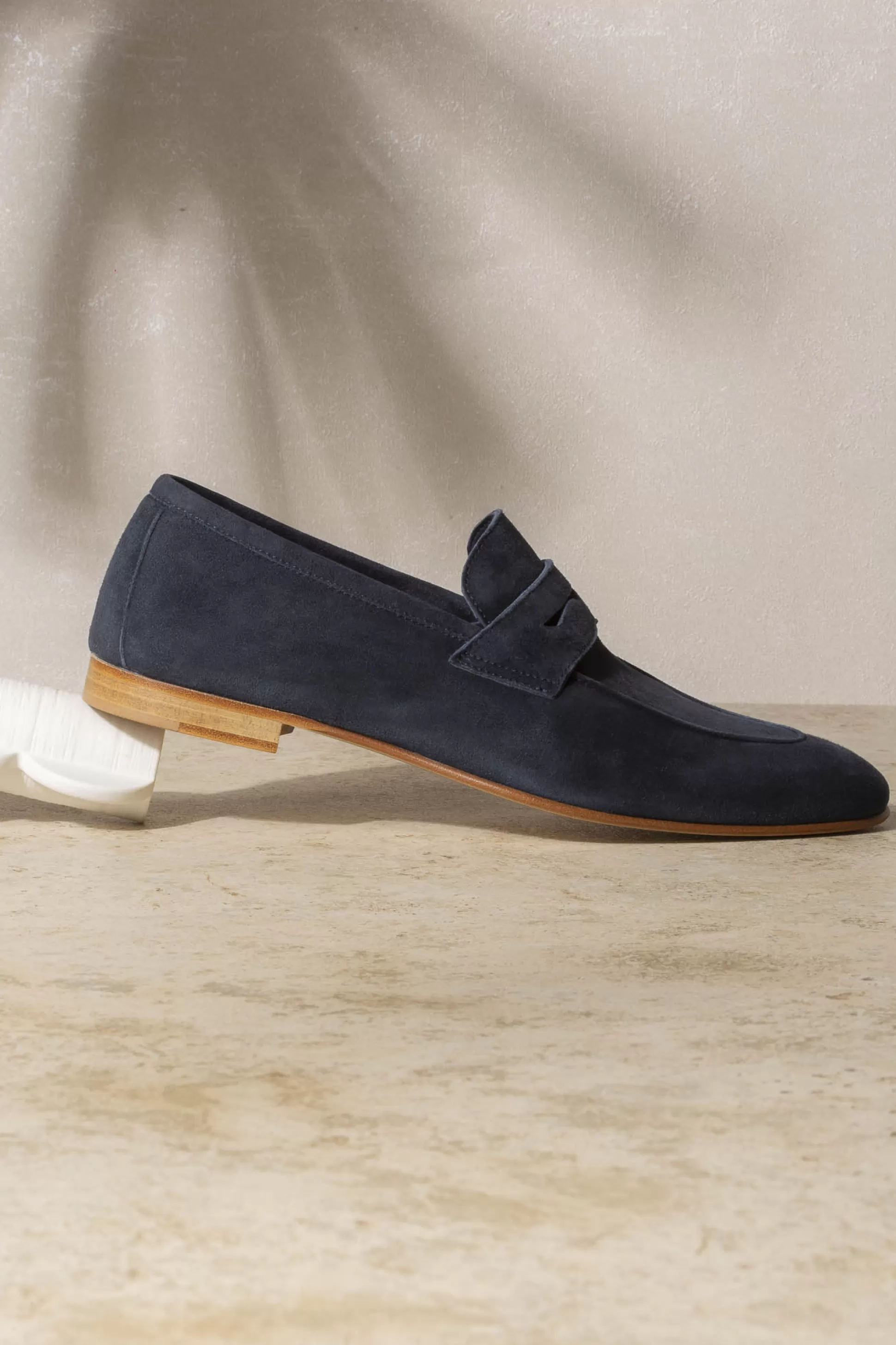 PENNY LOAFERS IN PELLE BLU MORBIDA - Edizione Scontata Pini Parma | SCONTI FINO AL -70% | Calzatura Artigianale Italiana