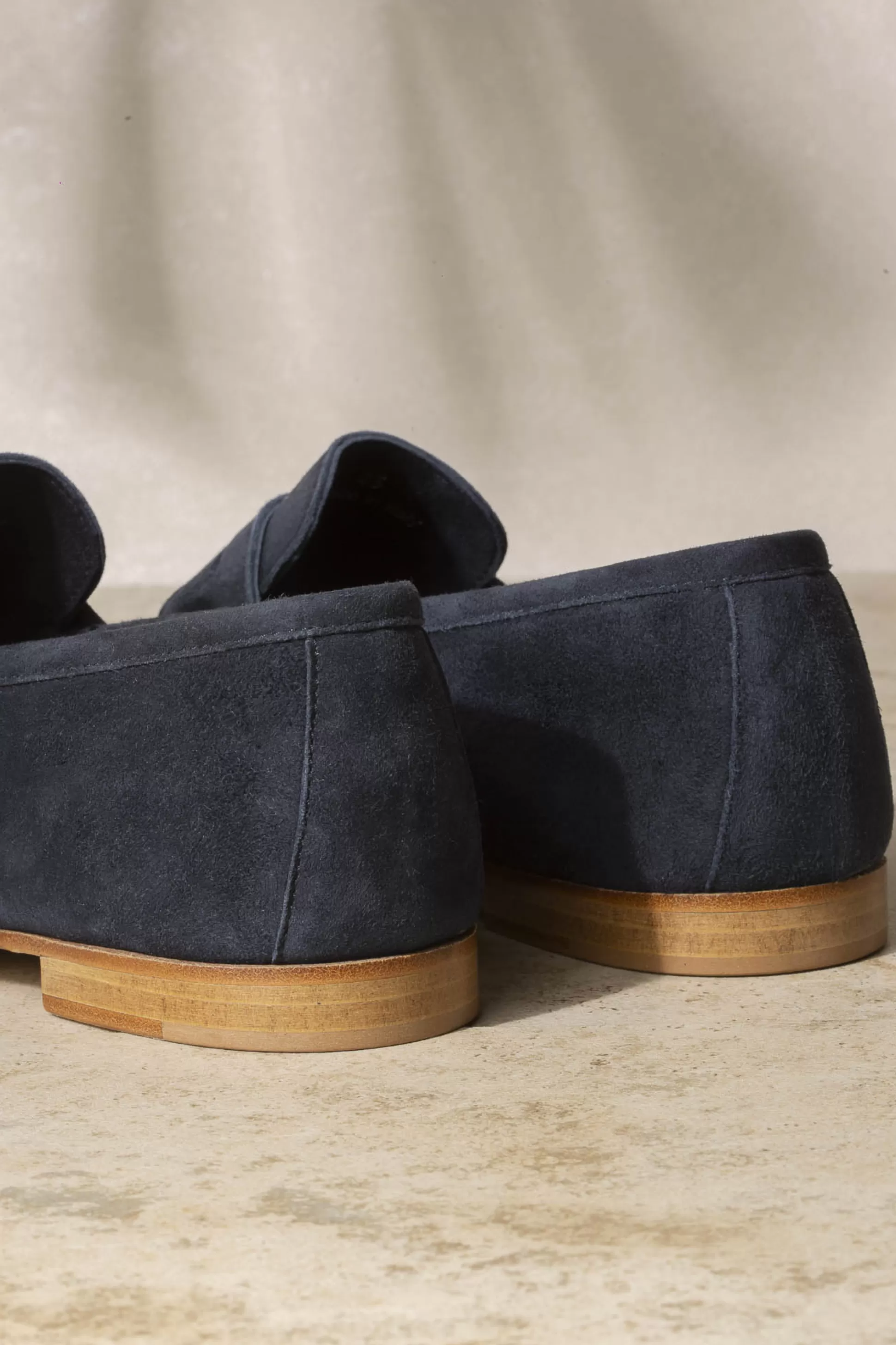 PENNY LOAFERS IN PELLE BLU MORBIDA - Edizione Scontata Pini Parma | SCONTI FINO AL -70% | Calzatura Artigianale Italiana