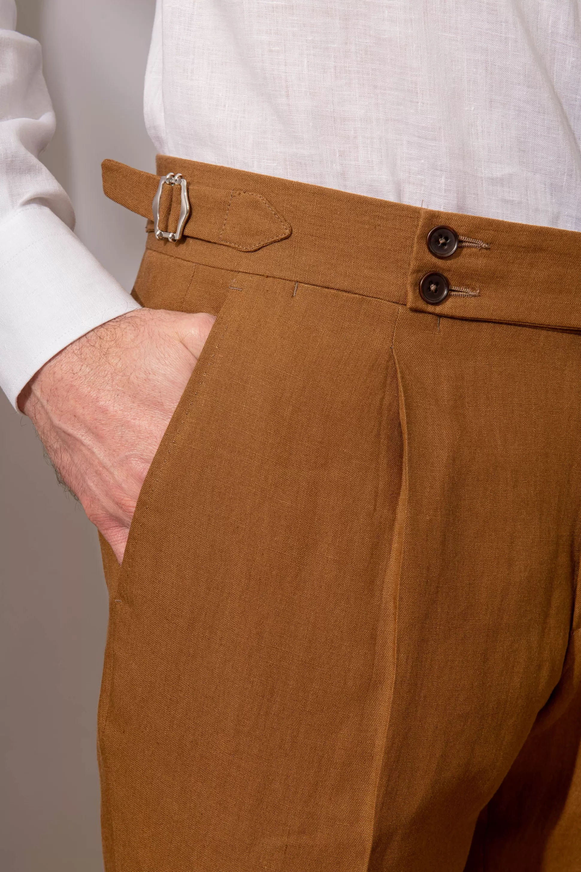 Pantaloni in Lino Curry 