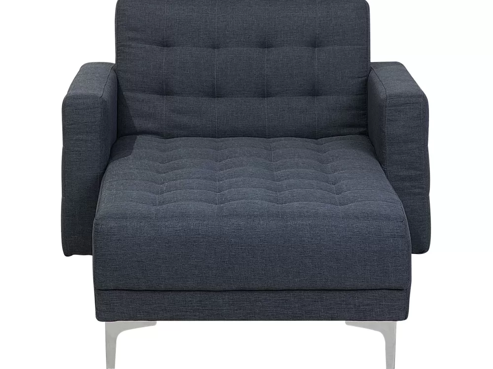 Beliani Divano Aberdeen in Tessuto Elegante Grigio Antracite - Design Moderno per un Soggiorno Raffinato