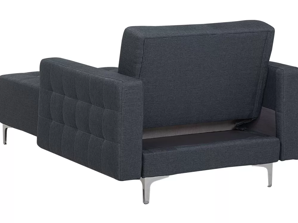 Beliani Divano Aberdeen in Tessuto Elegante Grigio Antracite - Design Moderno per un Soggiorno Raffinato