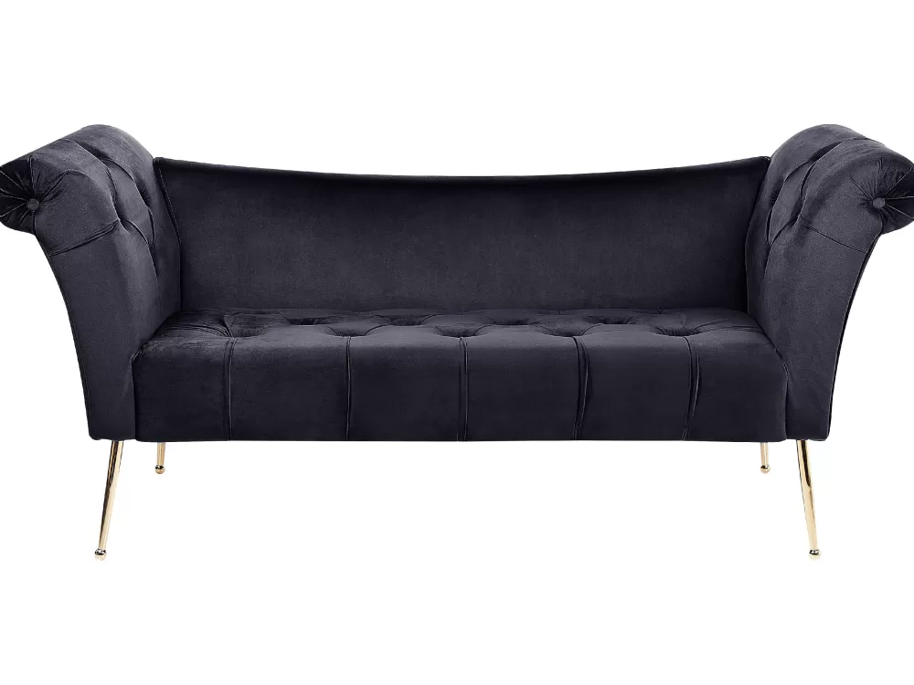 Divano Beliani Nantilly in Velluto Nero - Eleganza senza Tempo