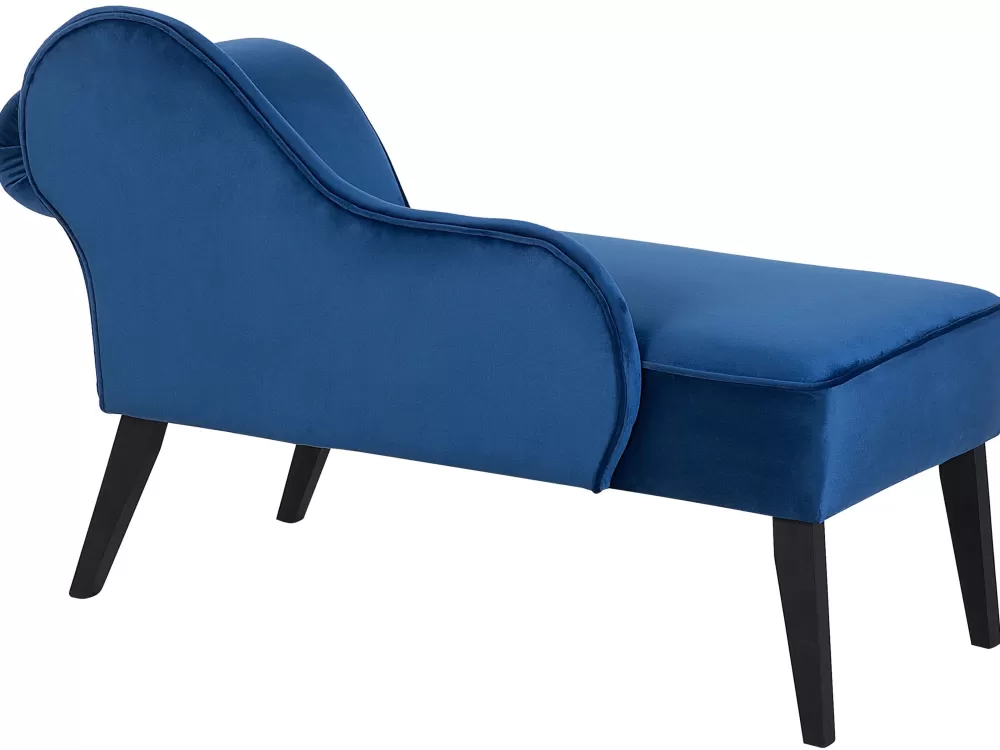 Divano Beliani in Velluto Biarritz Blu - Design Moderno con Rivestimento Morbido, Collezione Esclusiva per Soggiorno Elegante