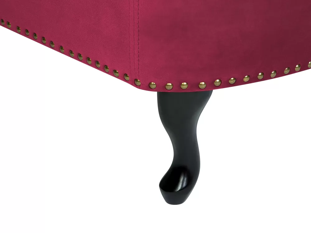 Beliani Divano in Velluto Modulare, Rosso Borgogna - Design Moderno e Confortevole