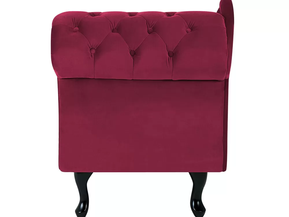 Beliani Divano in Velluto Modulare, Rosso Borgogna - Design Moderno e Confortevole