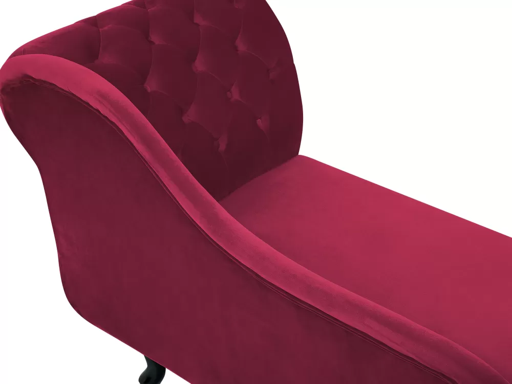Beliani Divano in Velluto Modulare, Rosso Borgogna - Design Moderno e Confortevole