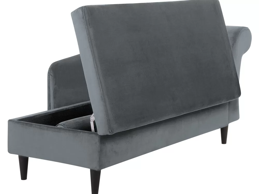 Divano Moderno in Velluto Grigio Chiaro Beliani - Design Elegante e Confortevole con Base Luiro
