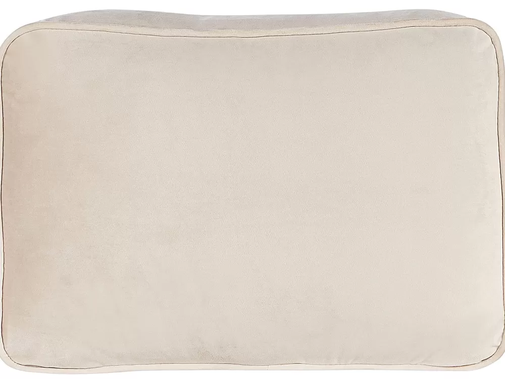 Beliani Divano Elegante a 2 Posti in Velluto Beige con Braccioli Asimmetrici - Tonalità Sabbia Miramas