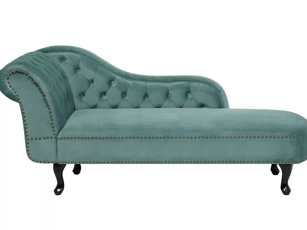 Beliani Divano a 2 Posti in Velluto Verde Menta - Design Moderno per Soggiorno Confortevole