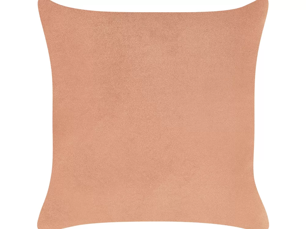 Divano Beliani in Velluto Morbido - Design Moderno con Schienale Laterale, Colore Pesca, Collezione Le Crau