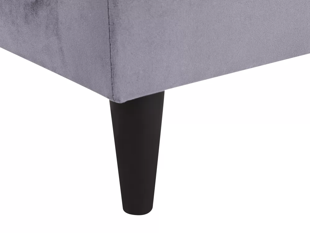 Beliani Divano Elegante in Velluto Grigio Scuro - Modello Luiro con Design Moderno e Confortevole