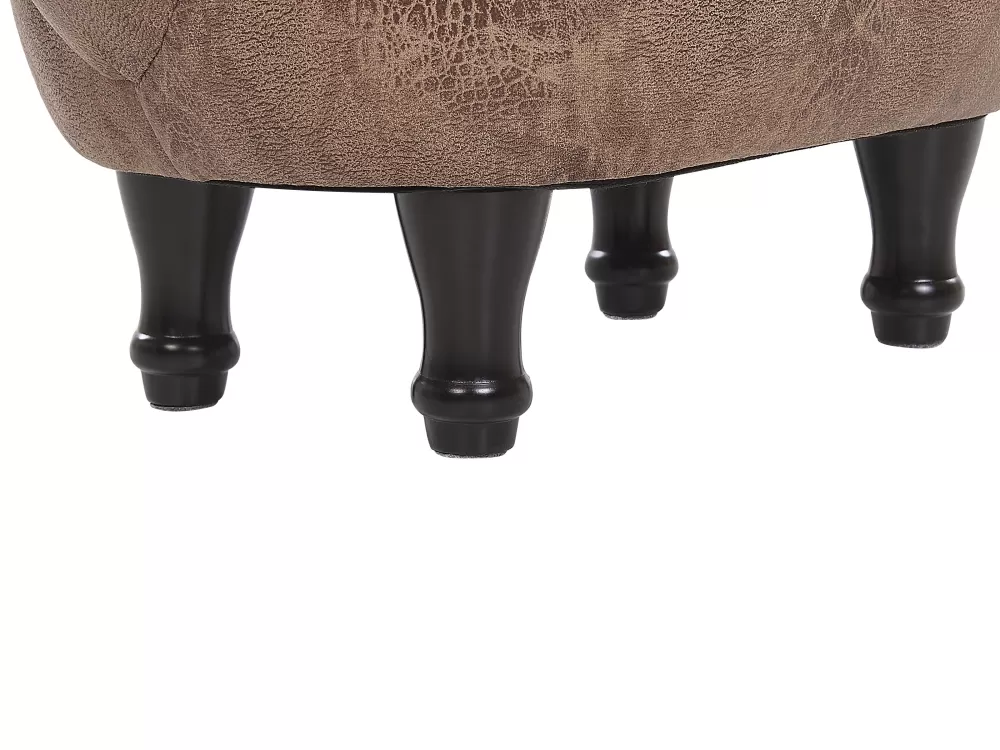 Beliani Sgabello Morbido a Forma di Cavallo per Bambini - Design Accogliente in Tonalità Marrone Naturale, Ideale per Camerette