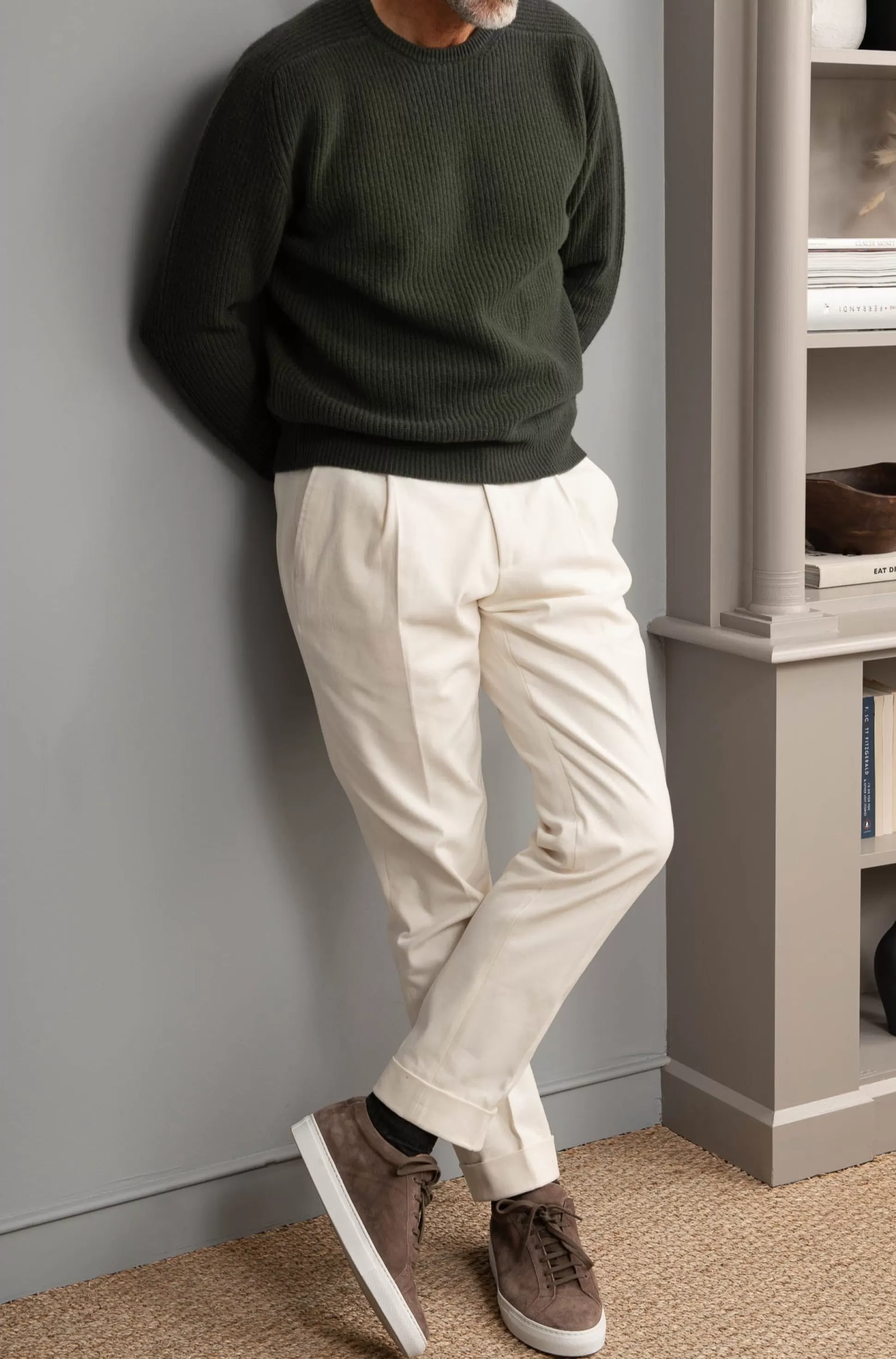 Maglia Uomo Verde a Coste - Prodotto Artigianalmente in Italia | Promozione Imperdibile Pini Parma