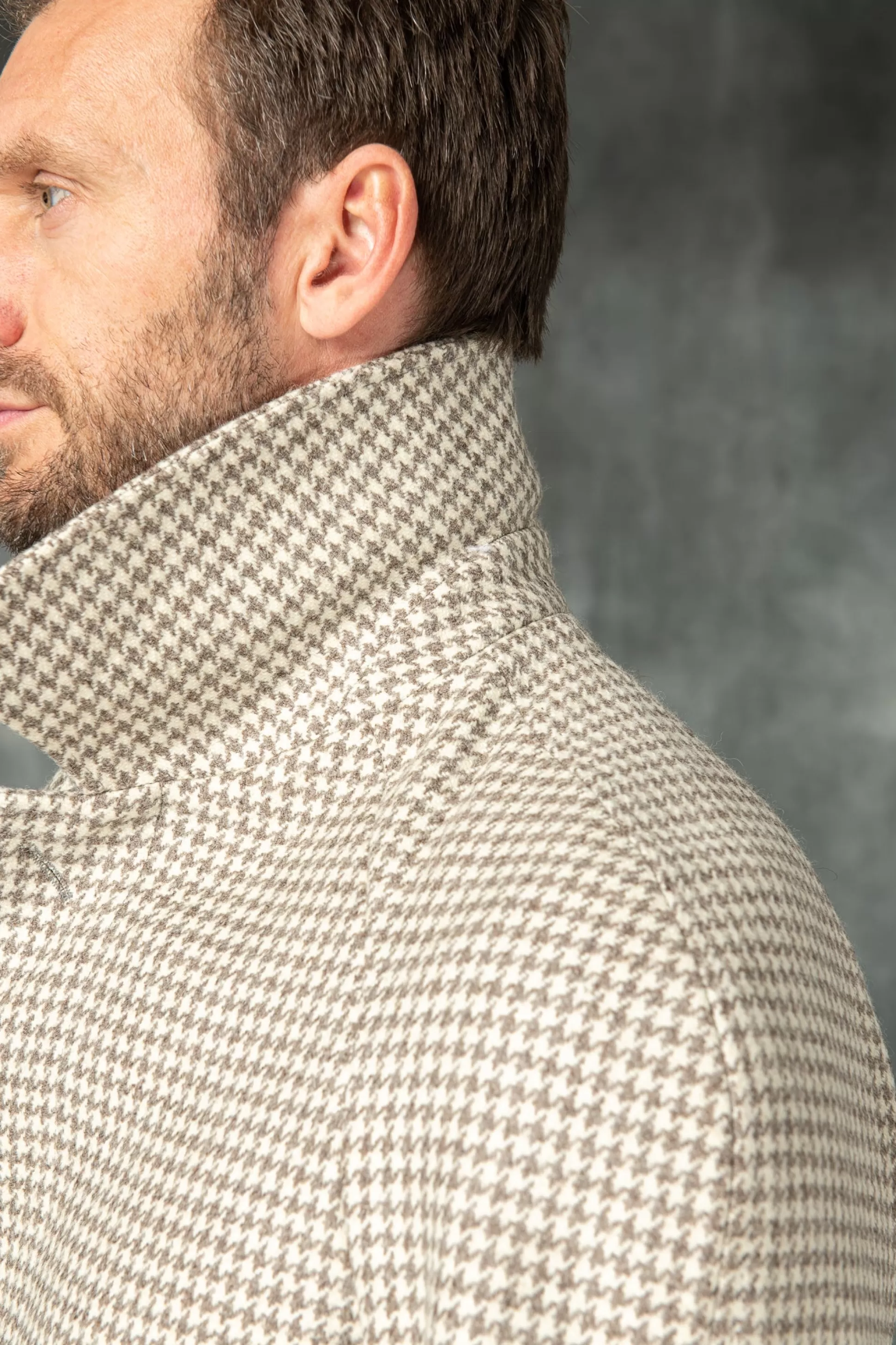 Giacca Elegante in Stile Pied de Poule con Manica Raglan – Prodotto Artigianalmente in Italia | Pini Parma Promozione Primavera