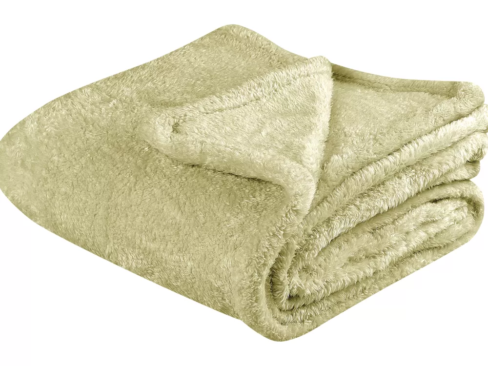 Coperta in Feltro Beliani Design Verde Oliva 150x125 cm - Collezione Namdu