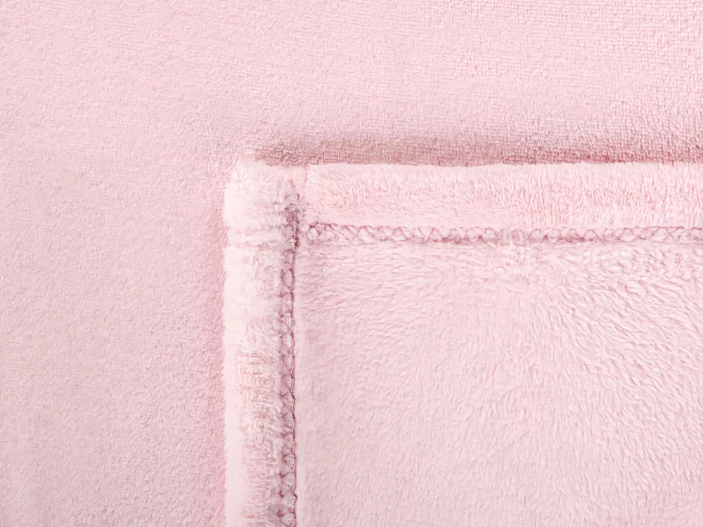 Coperta Morbida Bayburt in Tinta Rosa Chiaro 200x220 cm - Beliani - Avvolgente per Letto o Divano