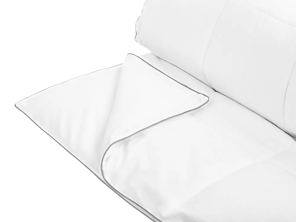 Beliani Copriletto Japara in Cotone Naturale con Trapunta a Microfibra, Misura Queen 220x240 cm - Stile Nuptse