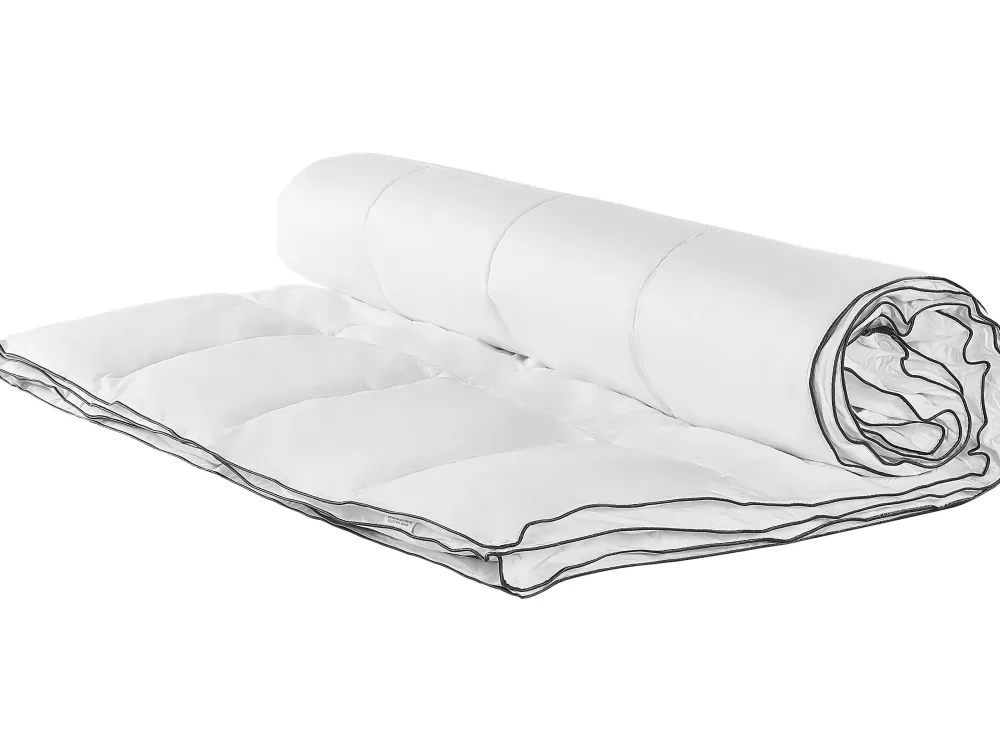 Beliani Copriletto Japara in Cotone Naturale con Trapunta a Microfibra, Misura Queen 220x240 cm - Stile Nuptse