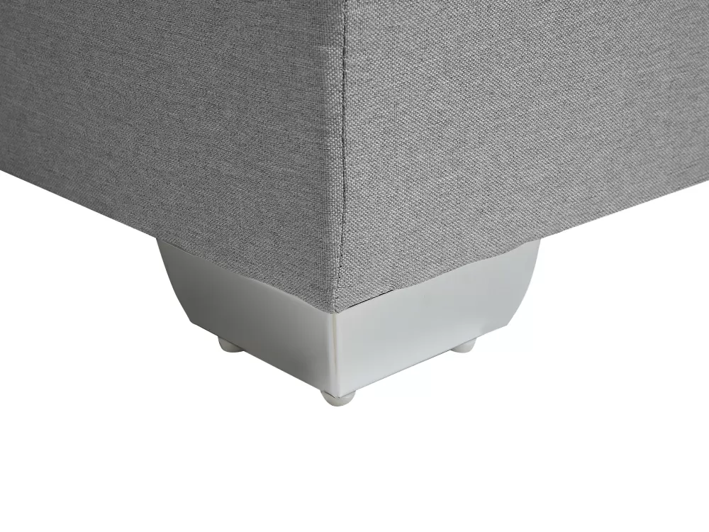 Letto Beliani in Tessuto Grigio Chiaro con Struttura Stile Americano, 180x200 cm, Design Moderno per Camera da Letto Accogliente